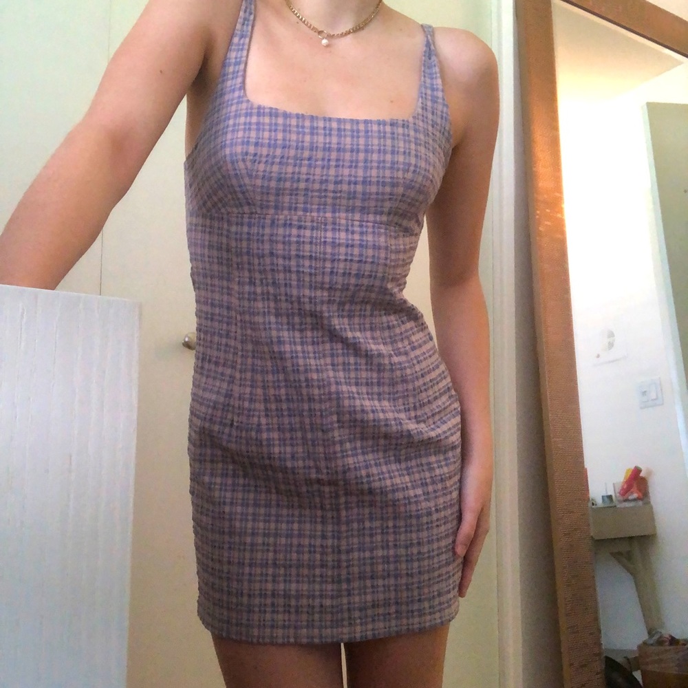 Urban Outfitters Plaid Purple Dress Size xs